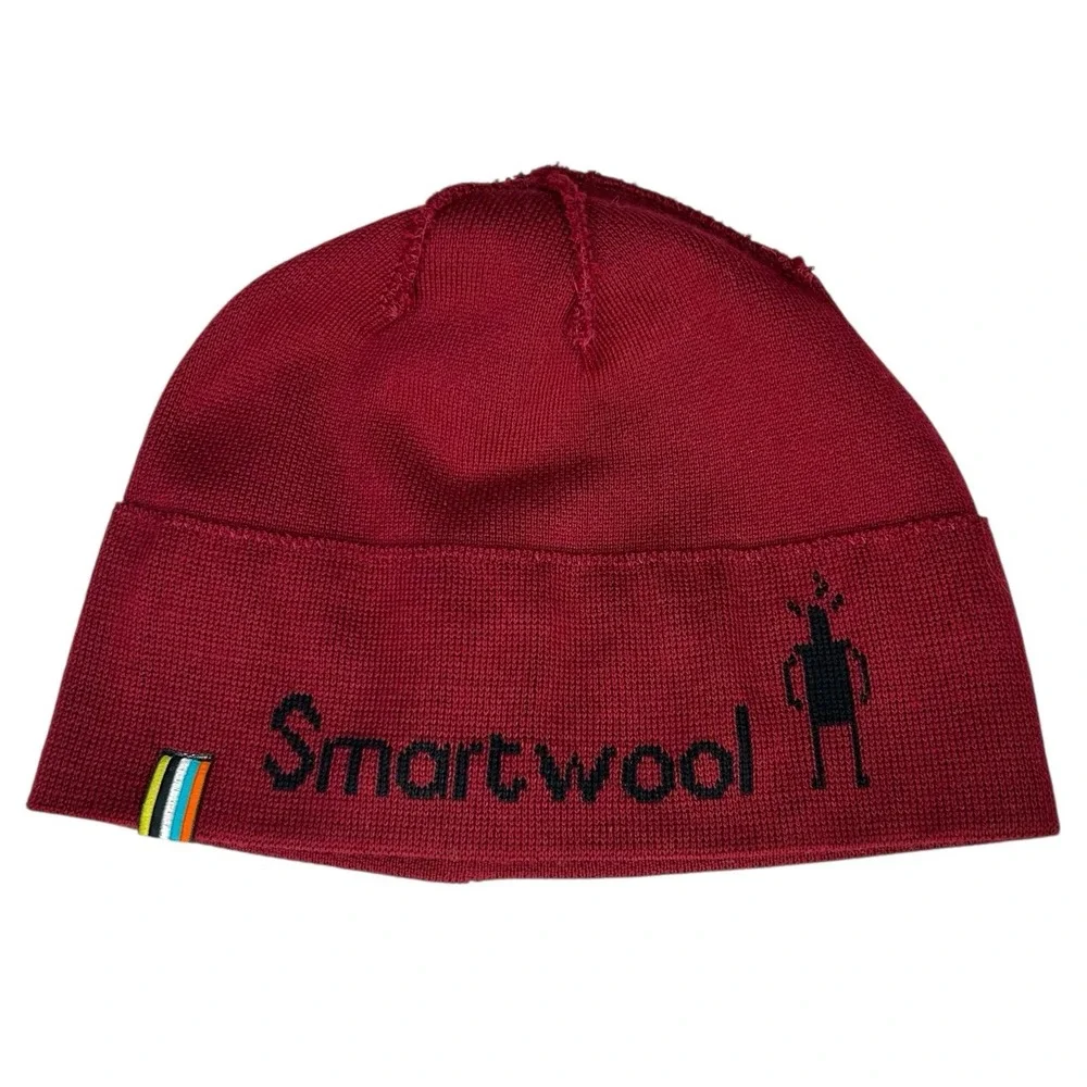 Smartwool‎ The Lid Merino Wool Blend Beanie Hat Red Unisex One Size Winter Snow